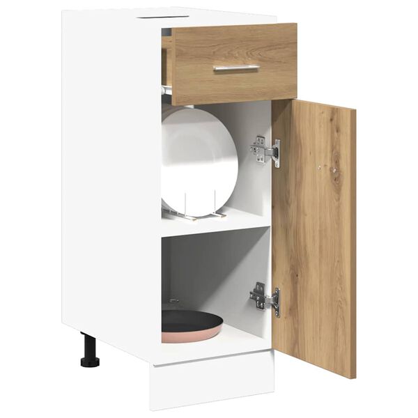 vidaXL Drawer Bottom Cabinet Artisan Oak Engineered wood 11.8x18.1x32.1 in