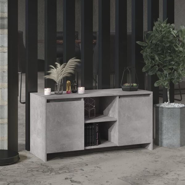 vidaXL TV Cabinet Concrete Grey Engineered Wood Medium TV Cabinet