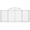vidaXL Gabion Basket Set of 15 Silver Galvanized Iron Extra Large