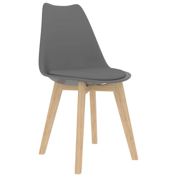 vidaXL Dining Chair Set of 2 Grey