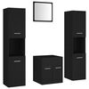 vidaXL Bathroom Furniture Set Black Engineered wood Medium Storage