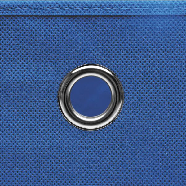 vidaXL Storage Box Set of 4 Blue Non-woven fabric Small Foldable