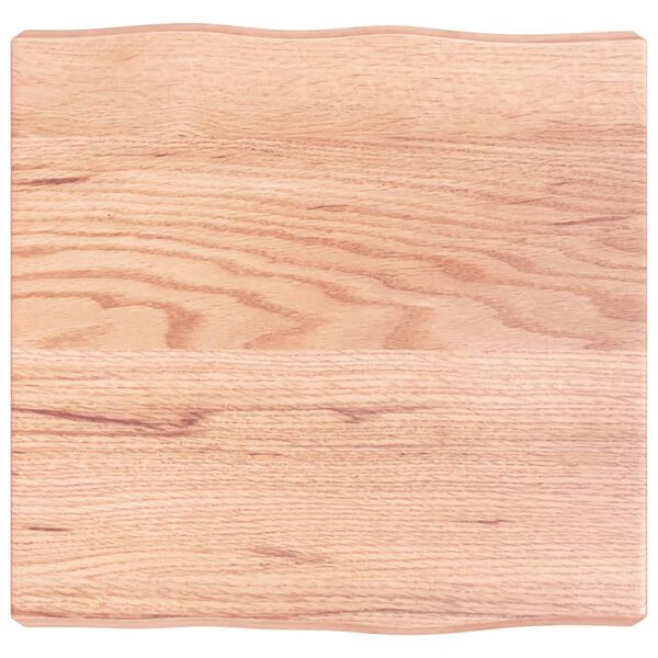 vidaXL Table Top Light brown Solid oak wood 15.7 x 15.7 in