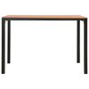 vidaXL Garden Dining Set Brown and Black Steel and Wood Plastic Composites