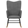 vidaXL Rocking Chair Dark Grey Polyester Fabric Large Rocking Chair