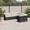 vidaXL Garden Sofa Set Black, Cream White
