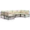 vidaXL Garden Lounge Set Anthracite, Beige