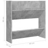 vidaXL Wall Shoe Cabinet Concrete Gray 23.6"x7.1"x23.6" Engineered Wood