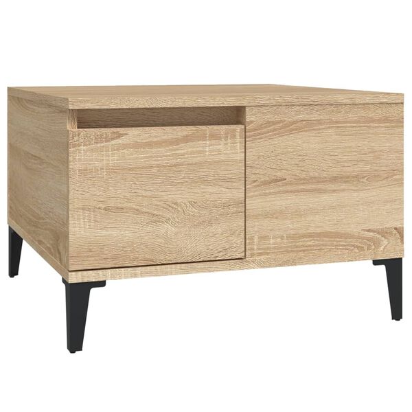 vidaXL Coffee Table Sonoma oak Engineered wood, Metal Coffee Table