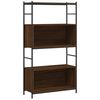 vidaXL Bookshelf Brown oak Engineered wood, Iron High Cabinet