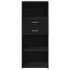 vidaXL Highboard Black Engineered wood Medium Highboard Rectangular