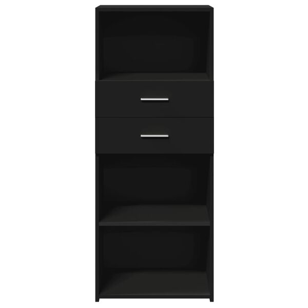 vidaXL Highboard Black Engineered wood Medium Highboard Rectangular