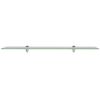 vidaXL Floating Shelf Set of 2 Frosted Tempered safety glass, Zinc alloy