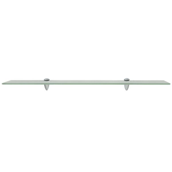 vidaXL Floating Shelf Set of 2 Frosted Tempered safety glass, Zinc alloy