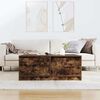vidaXL Coffee Table Smoked oak Engineered wood 39.4 x 39.4 x 15.7 in