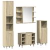 vidaXL Bathroom Furniture Set Sonoma Oak Engineered wood, acrylic