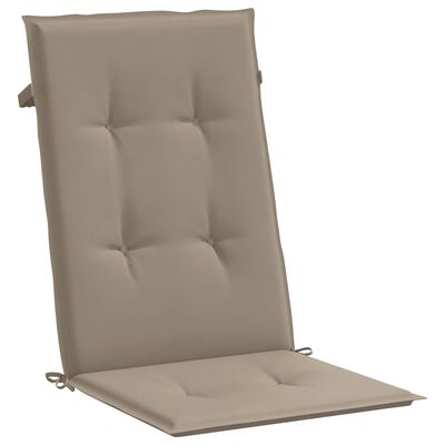 vidaXL Garden Highback Chair Cushions 6 pcs Taupe 47.2"x19.7"x1.2" Fabric