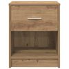 vidaXL Bedside Cabinet Set of 2 Artisan oak Engineered wood Medium