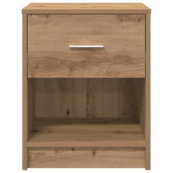 vidaXL Bedside Cabinet Set of 2 Artisan oak Engineered wood Medium
