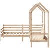 vidaXL Day Bed And Bench Set Natural Solid pine wood 35.4 x 78.7 in