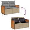 vidaXL Garden Sofa Set Beige