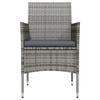 vidaXL Garden Dining Set Grey and Black