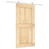 vidaXL Sliding Door with Hardware Set 39.4x82.7" Solid Wood Pine
