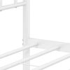 vidaXL Bed Frame White Steel Double Bed Frame Rectangular Modern