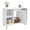 vidaXL Sink Cabinet White Engineered wood, solid eucalyptus wood