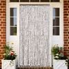 vidaXL Fly Curtain Taupe and White 39.4x90.6" Chenille