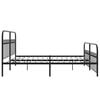 vidaXL Bed Frame Black Steel Full Bed Frame Rectangular Modern