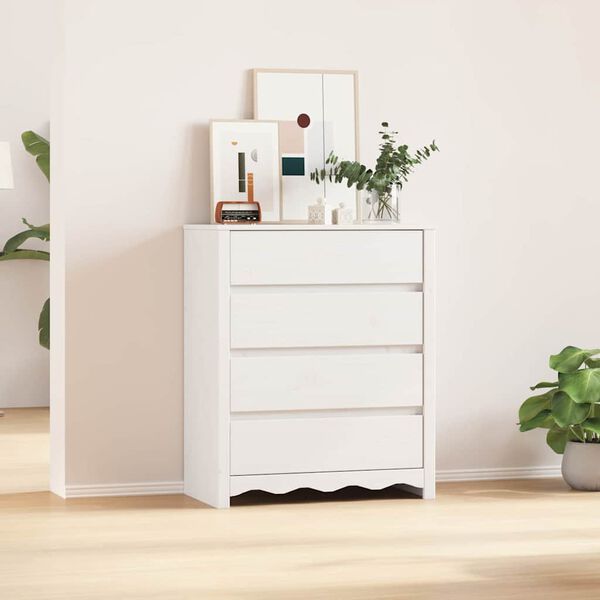 vidaXL Chest of Drawers with Drawer Drammen White 76.5 x 40 x 91 cm