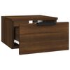 vidaXL Wall-mounted Bedside Cabinet Brown oak Engineered wood