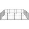 vidaXL Dog Playpen Black Powder-coated steel Expandable Dog Playpen