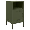 vidaXL Bedside Cabinet Set of 2 Olive Green Cold-Rolled Steel Medium