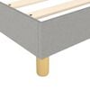 vidaXL Bed Frame Light Gray Polyester, Plywood, Engineered Wood Twin XL