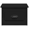vidaXL Wall-mounted Bedside Cabinet Black Engineered wood Compact