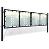 vidaXL Black Single Door Fence Gate 118.1x29.5"