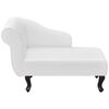 vidaXL Chaise Lounge White Synthetic Leather, Wood Medium
