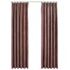 vidaXL Blackout Curtains 2 pcs with Hooks Velvet Antique Pink 140x96.5 "