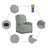 vidaXL Massage Recliner Chair Light Gray Velvet Standard