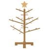 vidaXL Wooden Christmas Tree with Stand Brown 29.5" Solid pine wood