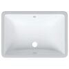 vidaXL Bathroom Sink White 21.9x14.8x7.5" Rectangular Ceramic