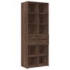 vidaXL Storage Cabinet Brown Oak Engineered Wood Tall Storage Cabinet