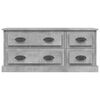 vidaXL TV Cabinet Concrete Grey Engineered Wood 39.4x14.0x17.7 in