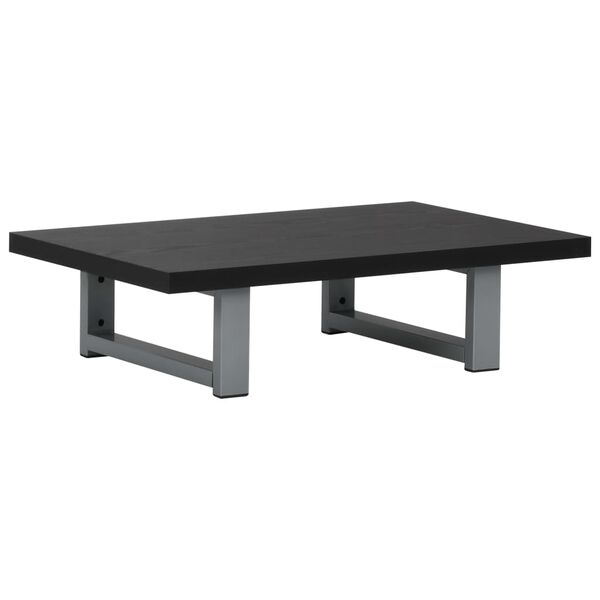 vidaXL Bathroom Wall Shelf Black Engineered wood 23.6x15.7x6.4 in