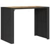 vidaXL Garden Bar Table Black