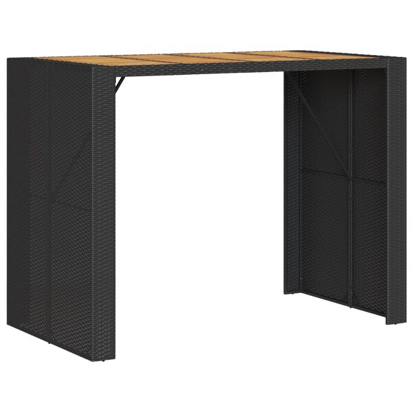 vidaXL Garden Bar Table Black