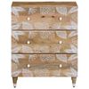vidaXL Sideboard Natural Mango with White