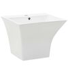 vidaXL Wall-mounted Basin Ceramic White 19.69x17.72x16.14"